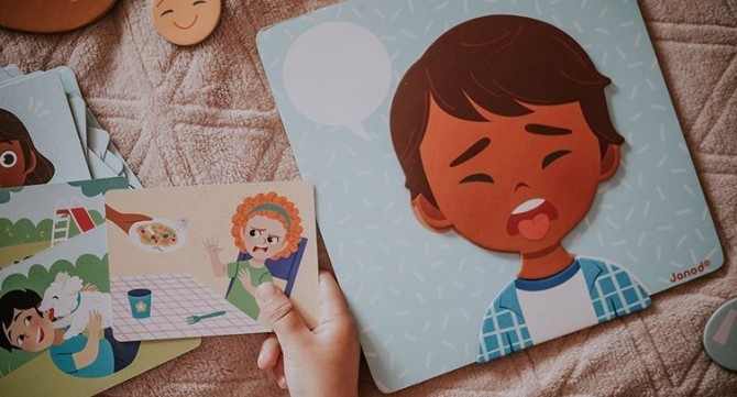 Magnetyczna układanka Janod - Emocje