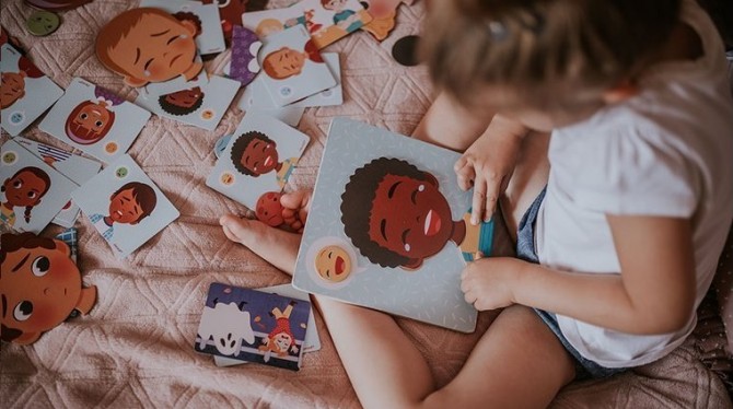 Magnetyczna układanka Janod - Emocje