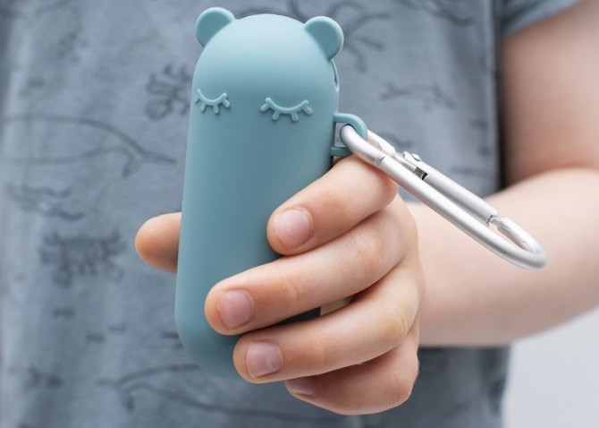 Silikonowa słomka w etui We Might Be Tiny - Grey