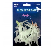 Fluorescencyjne naklejki Apli Kids - Dinozaury 9 sztuk