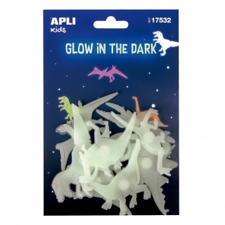 Fluorescencyjne naklejki Apli Kids - Dinozaury 9 sztuk