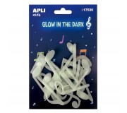 Fluorescencyjne naklejki Apli Kids - Nutki 12 sztuk