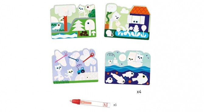 Wodne kolorowanki Djeco - Ukryte w ogrodzie