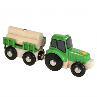 Traktor z Przyczepą i Drewnem BRIO World