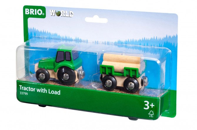 Traktor z Przyczepą i Drewnem BRIO World