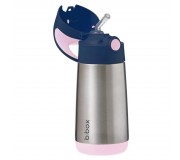 Termobutelka ze słomką 350 ml B. box - Indigo Rose