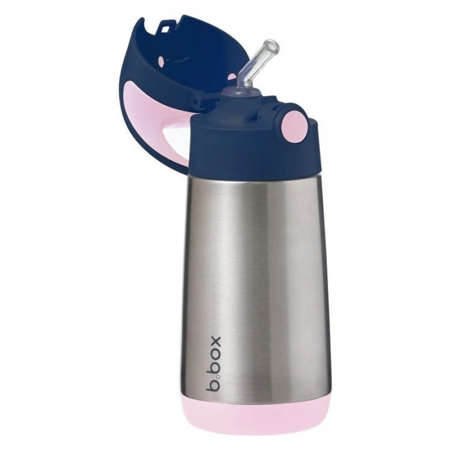 Termobutelka ze słomką 350 ml B. box - Indigo Rose