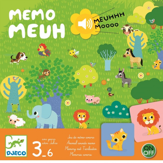 Gra planszowa Djeco - Memo Meuuuh z dźwiękiem
