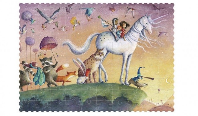 Kieszonkowe puzzle dla dzieci 100 szt Londji - Mój Jednorożec