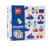 Zestaw z naklejkami geometrycznymi Apli Kids - Pojazdy