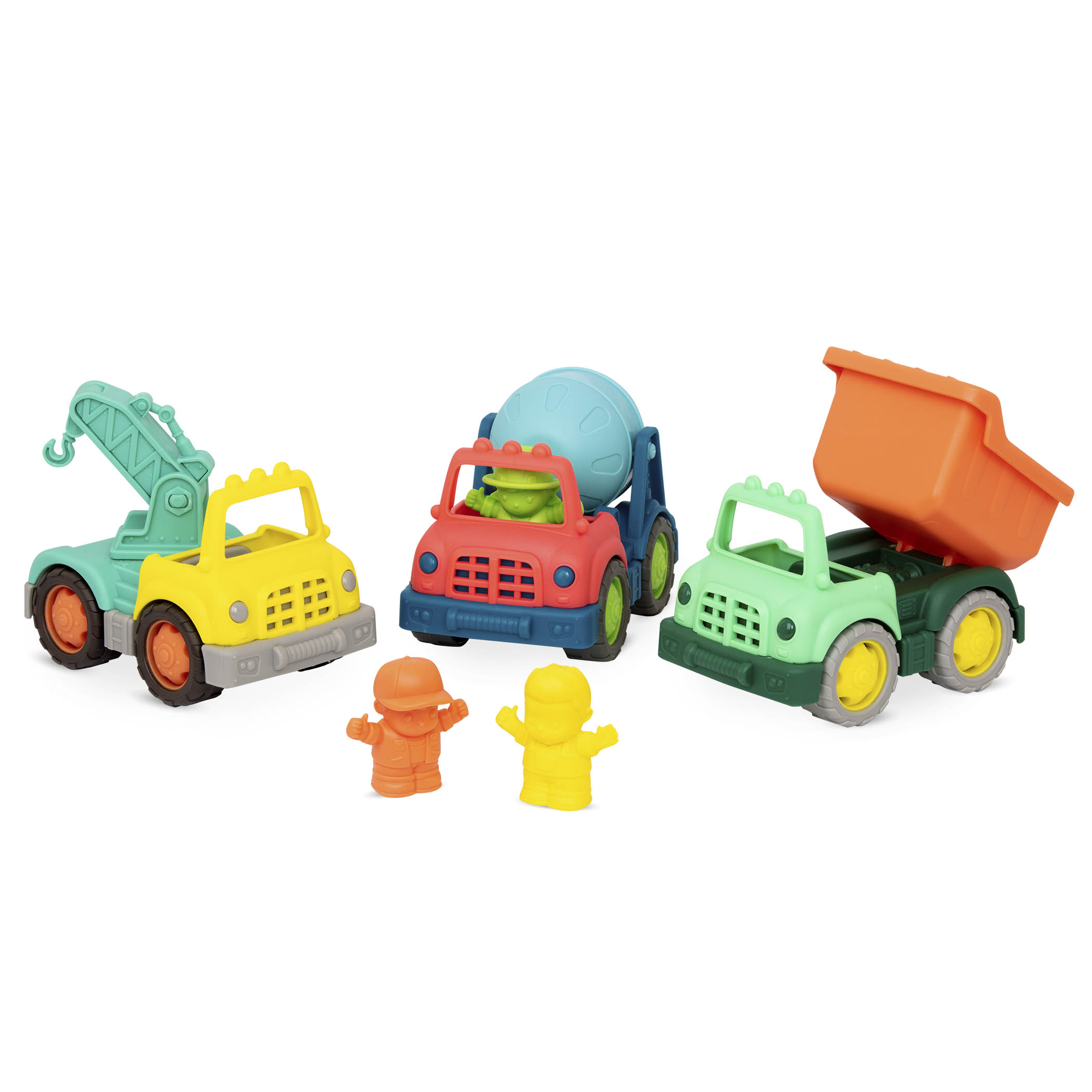 Zestaw trzech małych autek z kierowcą Wonder Wheels B. Toys