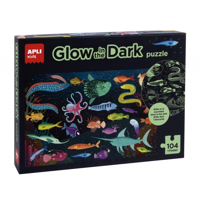 Puzzle świecące w ciemności Apli Kids - Ocean 5+