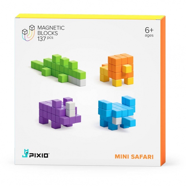 Klocki magnetyczne Pixio - Mini Safari