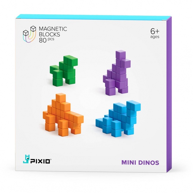 Klocki magnetyczne Pixio - Mini Dinos