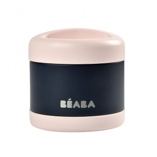 Pojemnik - termos obiadowy ze stali nierdzewnej 500 ml Beaba - light pink/night blue