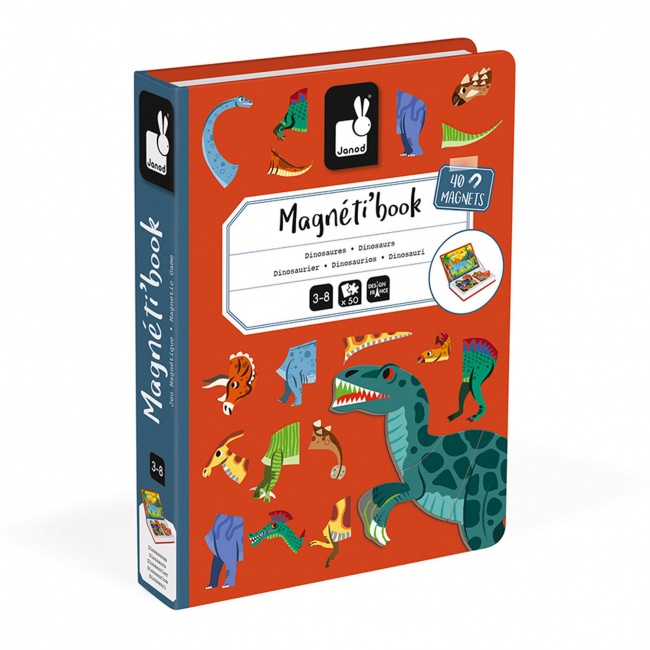 Magnetyczna układanka Magnetibook Janod - Dinozaury