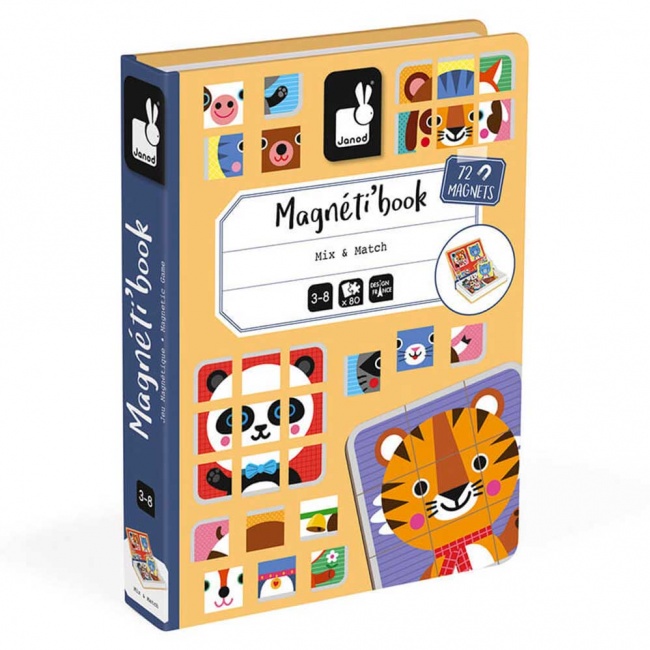 Magnetyczna układanka Magnetibook Janod - Puzzle zwierzątka