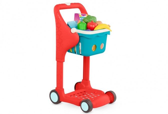 Muzyczny wózek na zakupy z koszykiem i akcesoriami B. Toys - Shop & Glow