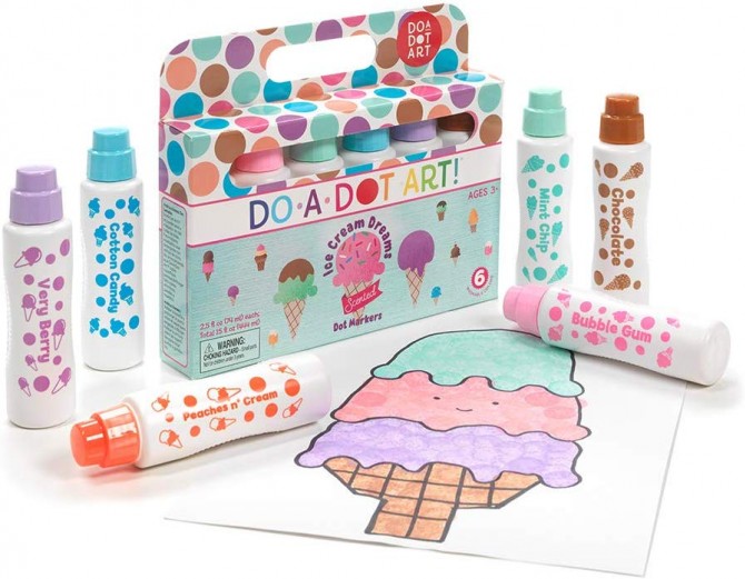 Duże Flamastry Kropkowe Pachnące Do-A-Dot Art - Słodkie Lody