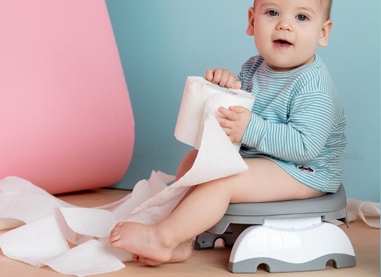 Turystyczny nocnik, nakładka sedesowa 2w1 Potette Plus - różowo-biały