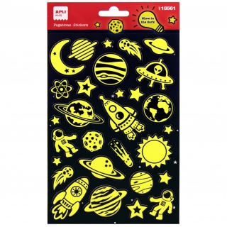 Naklejki świecące w ciemności Apli Kids - Kosmiczna przygoda