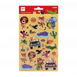 Naklejki metaliczne Apli Kids - Zwierzęta z instrumentami