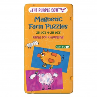 Podróżna gra magnetyczna The Purple Cow - Puzzle Farma
