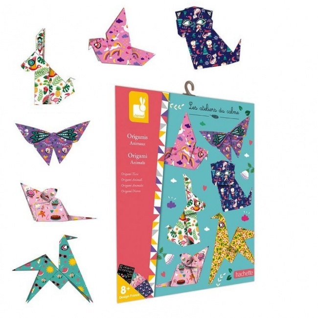 Zestaw kreatywny do tworzenia origami Janod - Zwierzątka 8+
