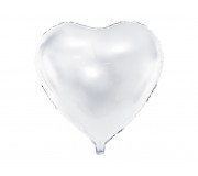 Balon foliowy Party Deco - Serce biały 61cm