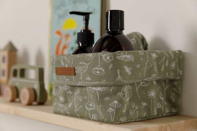 Pojemnik na akcesoria mniejszy Little Dutch - Wild Flowers Oliwka