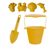 Zestaw zabawek do piasku Scrunch - Musztardowy