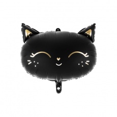 Balon foliowy Party Deco - Kotek czarny 48 x 36 cm