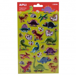 Naklejki metaliczne Apli Kids - Dinozaury