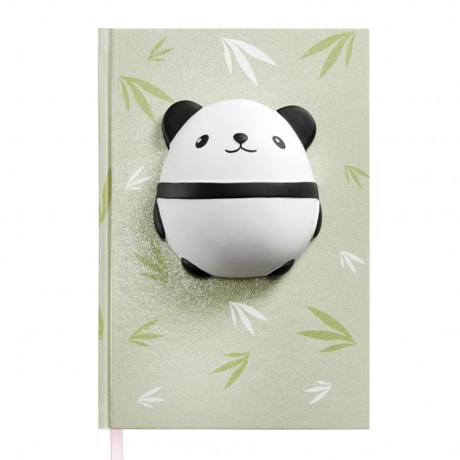 Notatnik A5 z miękką figurką Squishy Miquelrius - Panda
