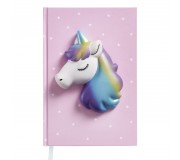 Notatnik A5 z miękką figurką Squishy Miquelrius - Unicorn