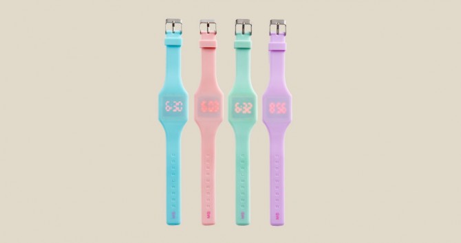 Cyfrowy silikonowy zegarek na rękę Miquelrius - Lavender