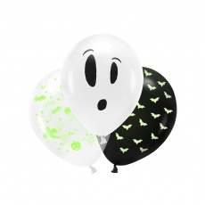 Balony UV Party Deco -  BOO! 27 cm mix