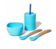 Silikonowy Zestaw Obiadowy dla Dziecka Avanchy La Petite - Blue