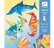 Zestaw artystyczny Origami Djeco - Morskie zwierzęta metaliczne