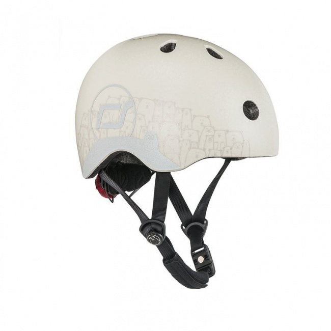 Kask z odblaskami SCOOTANDRIDE XXS-S 1-5 lat - Ash Bear
