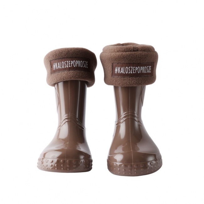 Ocieplacz polarowy Kalosze Poprosze - Czekoladowy L