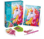 Zestaw kreatywny obraz z diamentami SentoSphere - Jednorożec