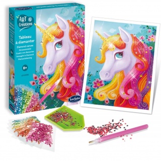 Zestaw kreatywny obraz z diamentami SentoSphere - Jednorożec