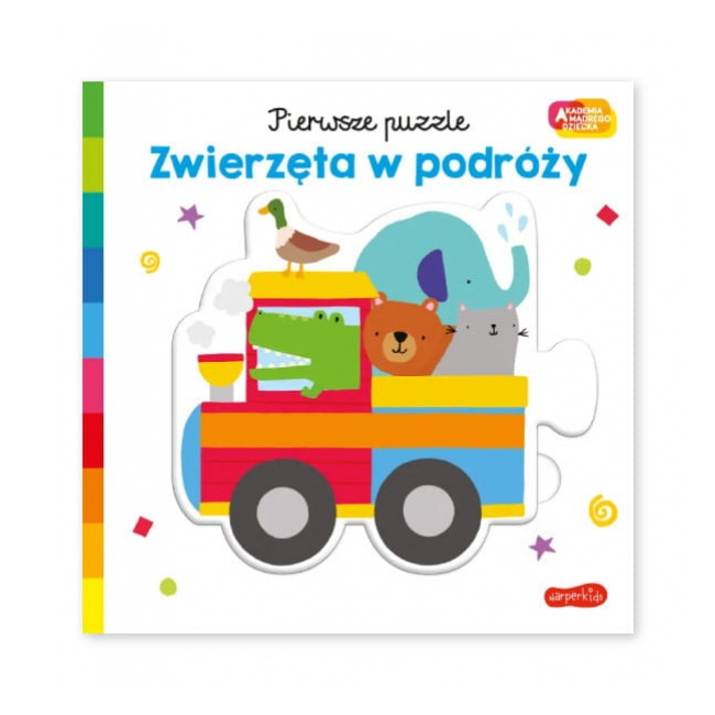 Książka "Pierwsze puzzle. Zwierzęta w podróży" wydawnictwo Harperkids
