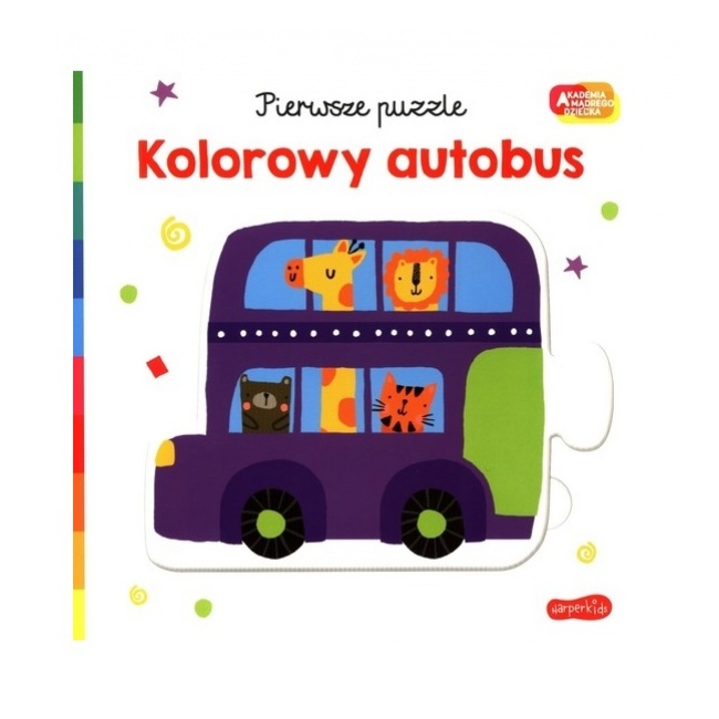 Książka "Pierwsze puzzle. Kolorowy autobus" wydawnictwo Harperkids