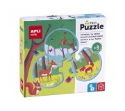 Puzzle trzyczęściowe Apli Kids - Zwierzęta i ich środowisko 3+