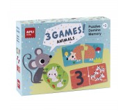 Zestaw 3 gier Apli Kids - Zwierzęta