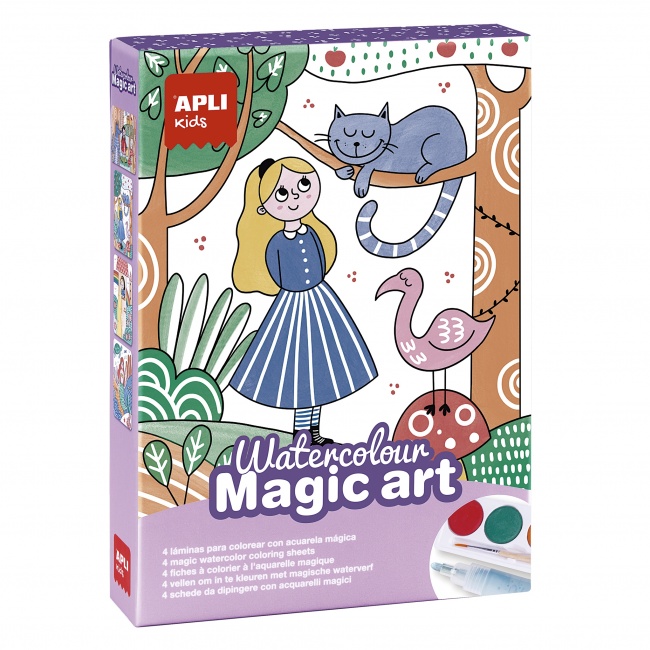 Zestaw artystyczny z akwarelami i magicznym markerem Apli Kids - Magic Art