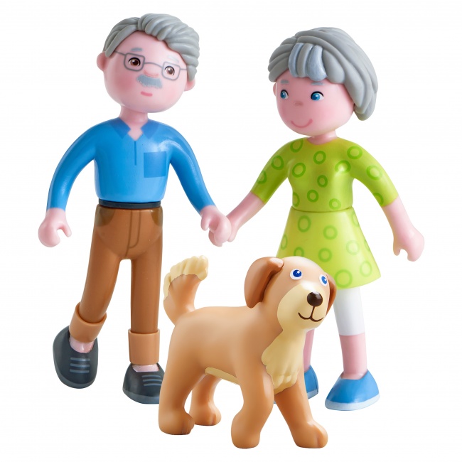 Zestaw laleczek Little Friends Haba - Dziadkowie