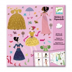 Zestaw z naklejkami Djeco - Ubrania sezonowe